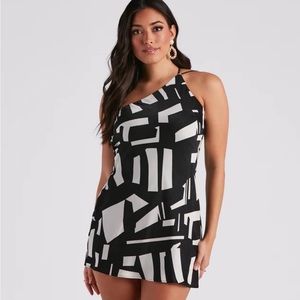 Printed A-Line Mini Dress NWT